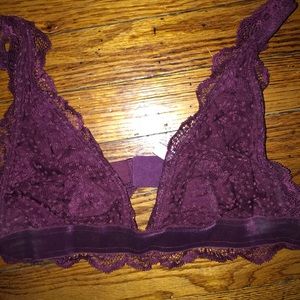 Burgundy lace bralette